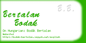 bertalan bodak business card